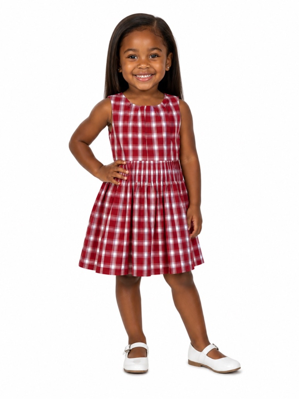 J. Crew Kids Dress in Red and White Plaid